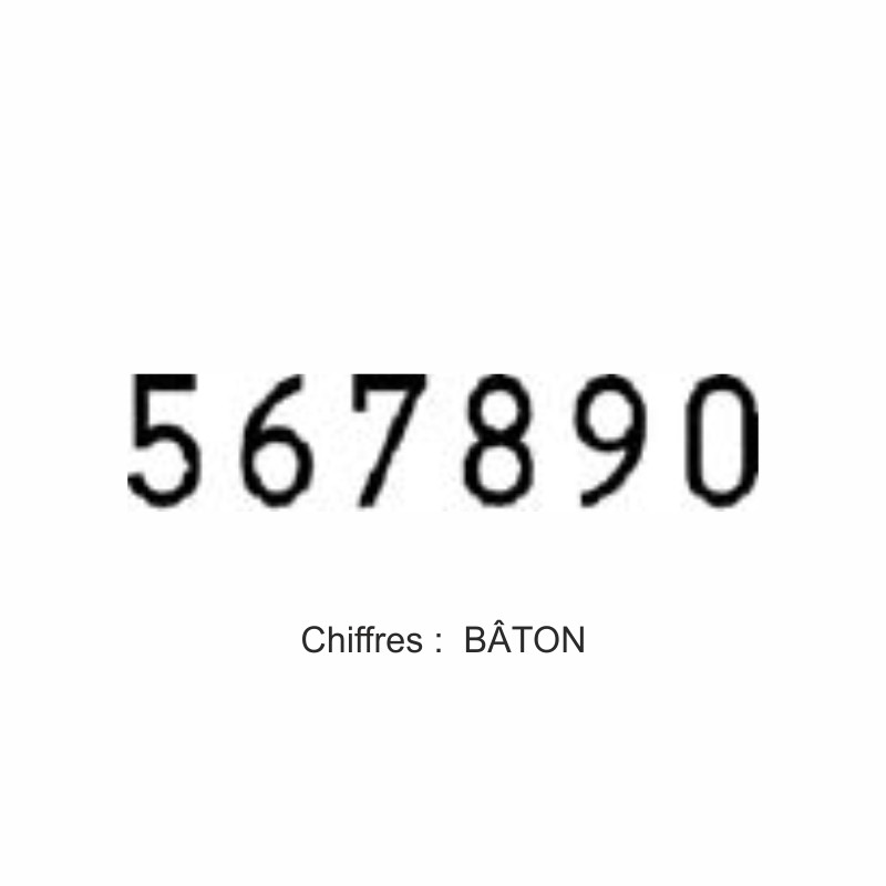 Numéroteur automatique SIGN - 6 chiffres "Bâtons" - Cage en plasti