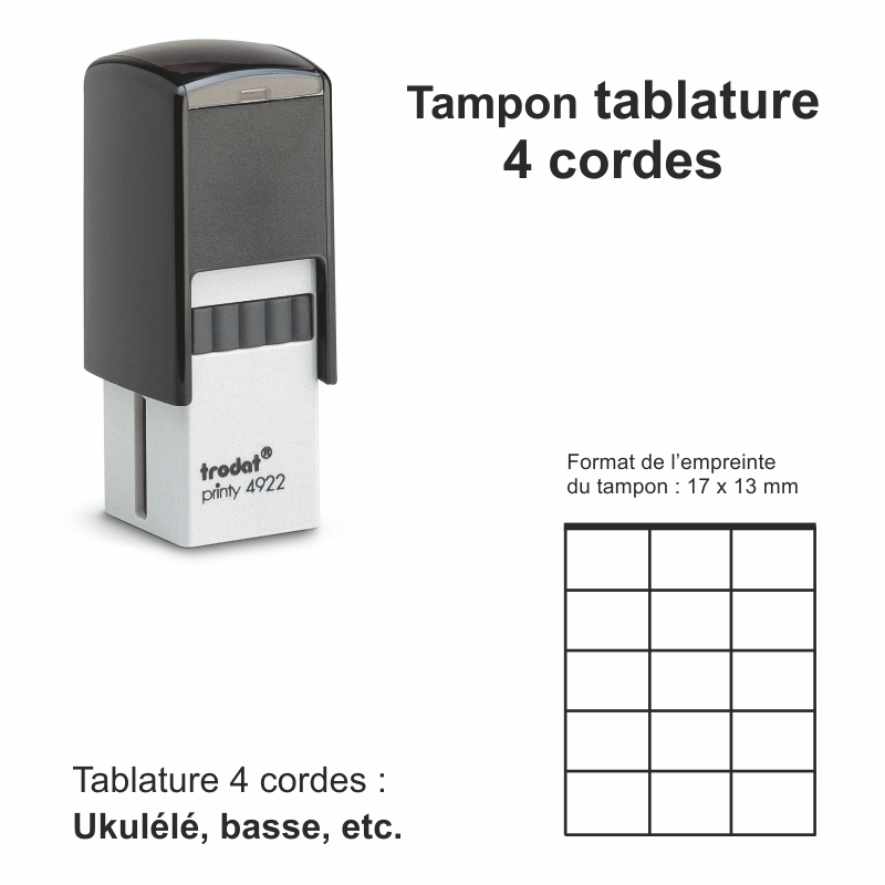 Tampon musique ukulélé tablature 4 cordes