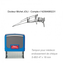 Tampon Médecin S-853 – Endossement de chèque