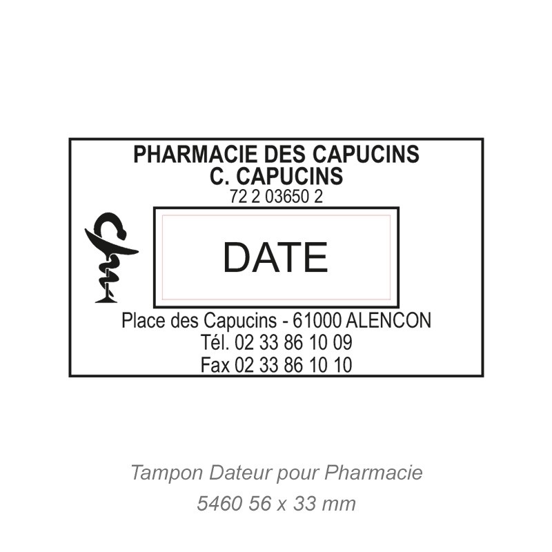 Tampon dateur PRO 5460 pour Pharmacie