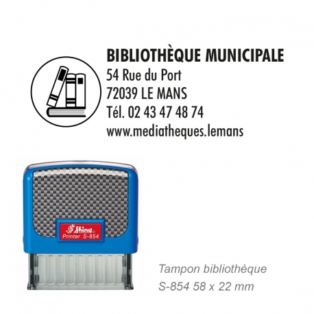 Tampon S-854 Bibliothèque / Livre