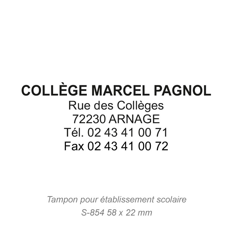 Tampon Etablissement scolaire