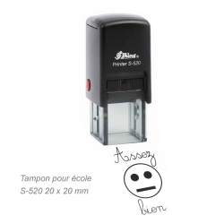 Tampon école - Smiley Assez bien