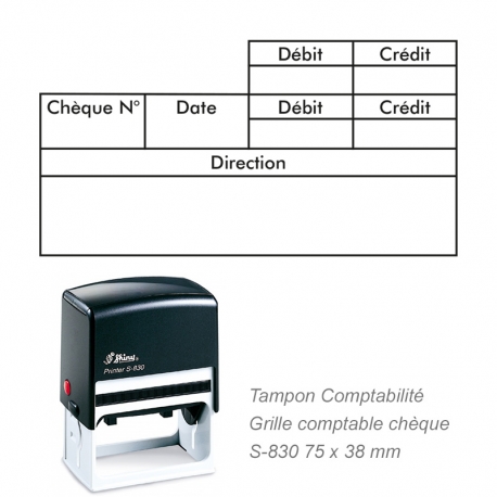 Tampon Comptabilité – Grille comptable chèque