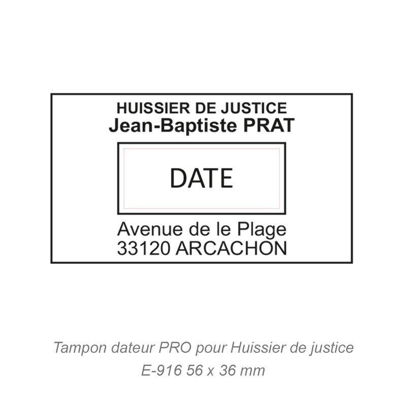Tampon dateur PRO pour Huissier de justice