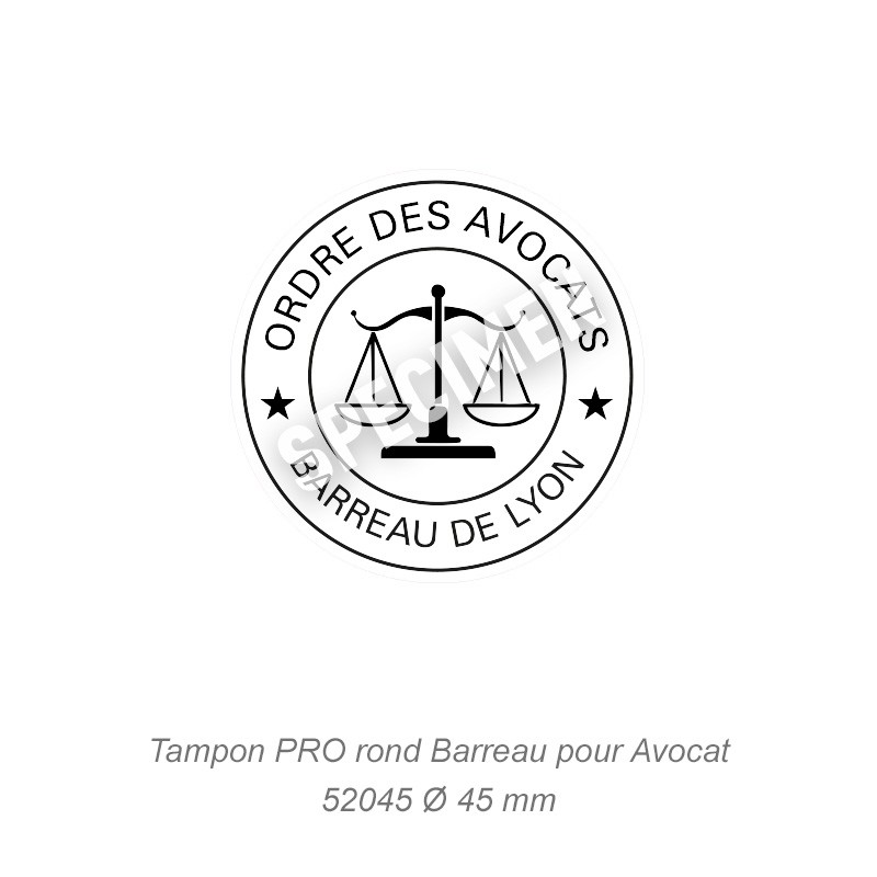 Tampon Avocat PRO - Sceau Ordre des avocats / Barreau