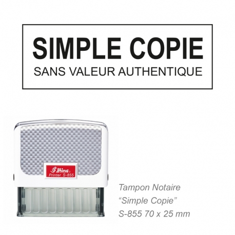 Tampon Notaire « Simple copie »