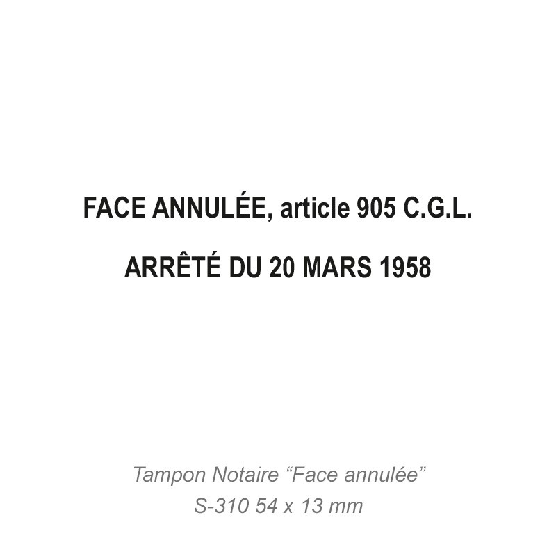 Tampon Notaire « Face annulée »