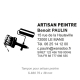 Tampon Artisan peintre - Logo + Coordonnées