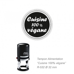 Tampon « Cuisine 100% végane »