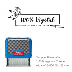 Tampon « 100% Végétal - Cuisine végane »