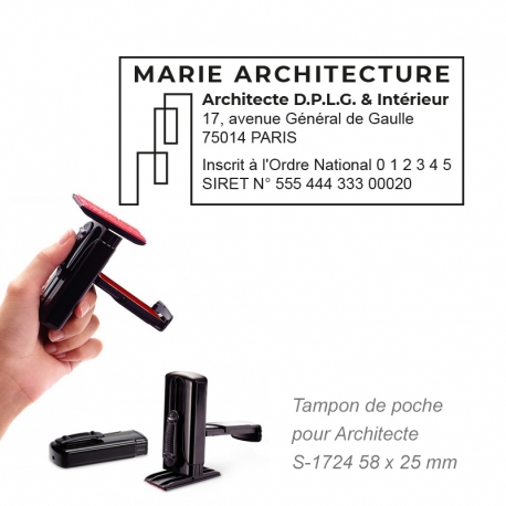 Tampon de poche Architecte