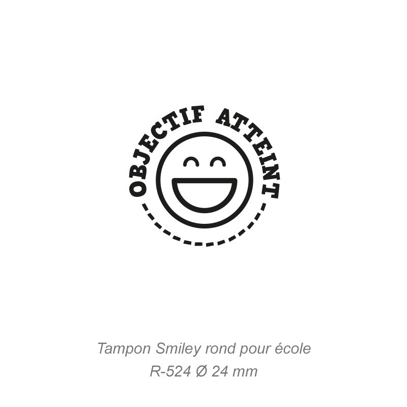 Tampon école - Smiley - Objectif atteint