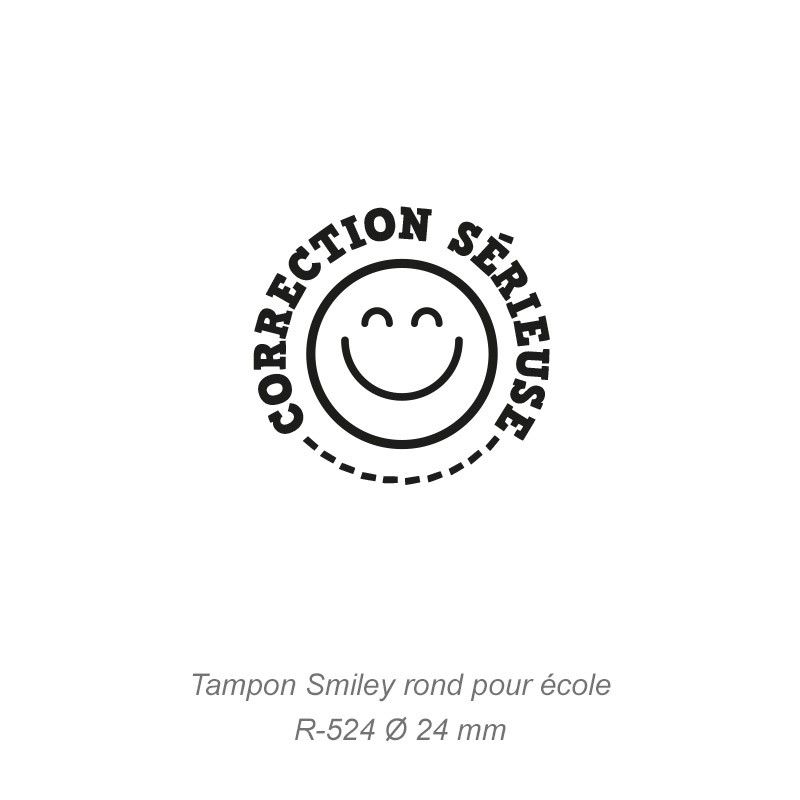 Tampon école - Smiley - Correction sérieuse