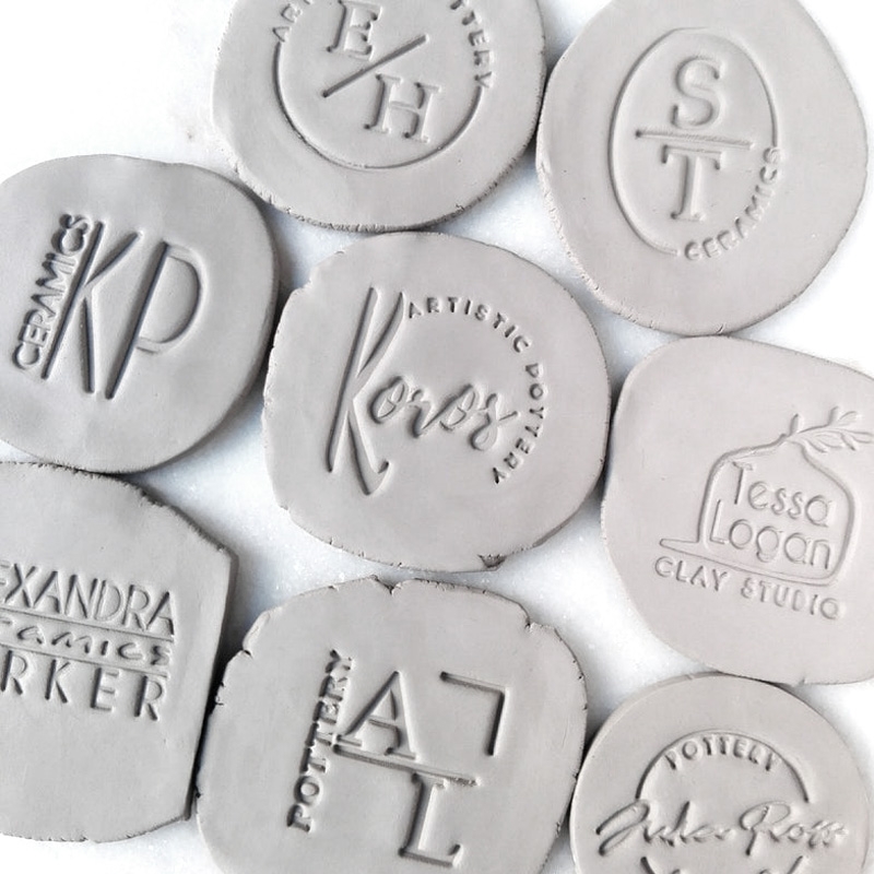Tampons Céramique sur Mesure - Tampon poterie avec logo. - Joli Tampon