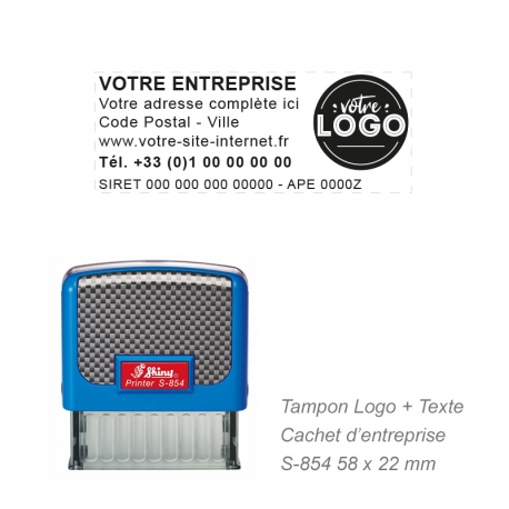 Tampon Logo et cachet d'entreprise - Shiny S-854