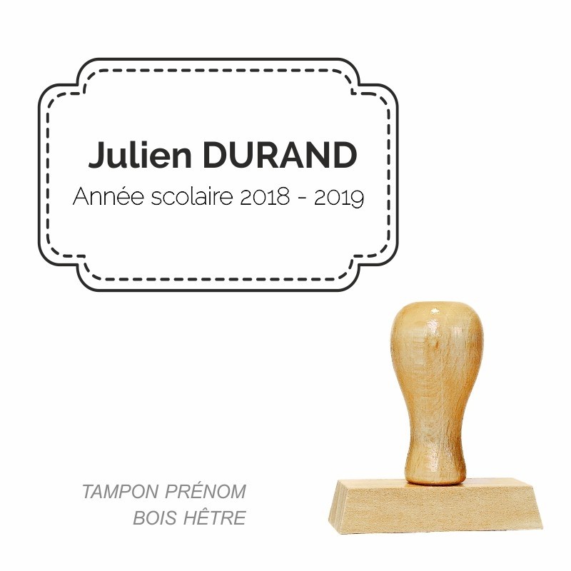 Tampon prénom  rentrée des classes scolaire    Etiquette à personnaliser