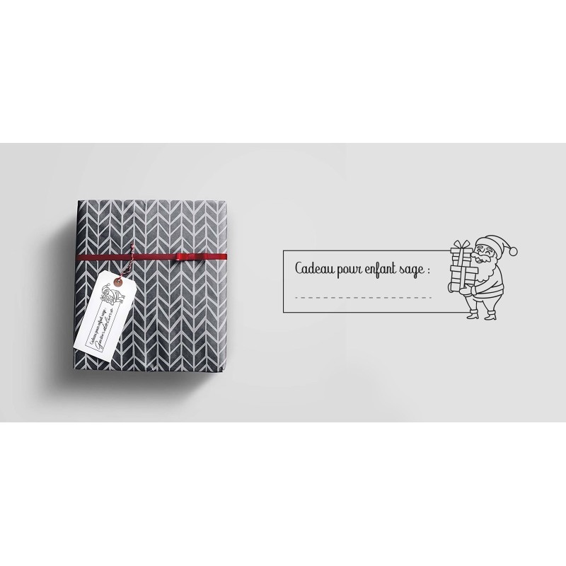Tampon pour étiquette cadeau enfant sage