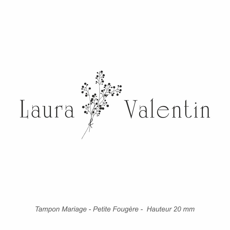 Tampon mariage en bois -Petite Fougère