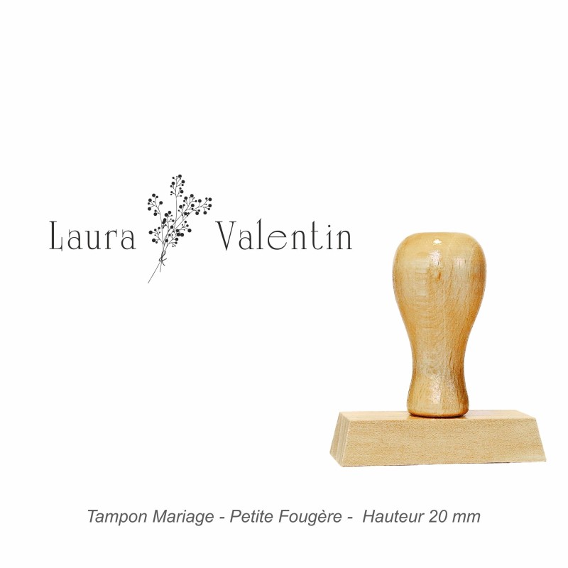 Tampon mariage en bois -Petite Fougère