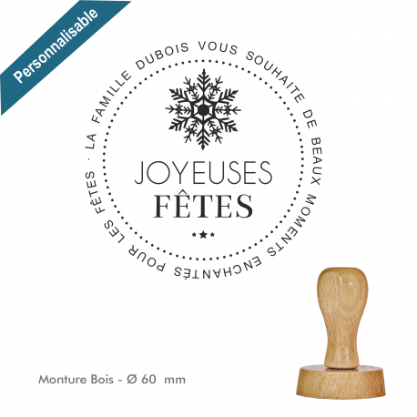 Tampon Joyeuses Fêtes-Flocon