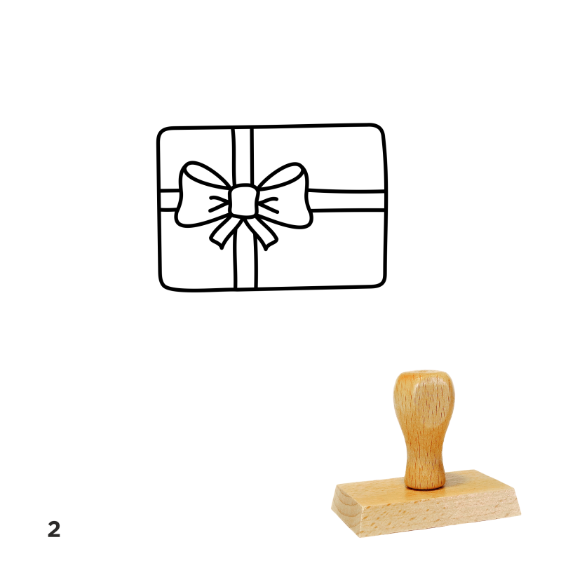 Tampons Noël - Paquet Cadeau