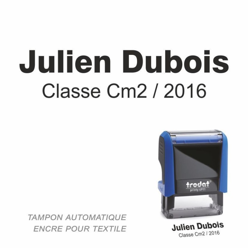 Tampon à encrage automatique textile à personnalisé