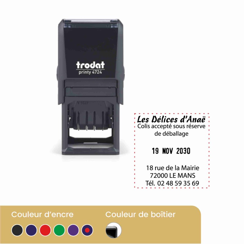 Tampon dateur 6 lignes Trodat 4724