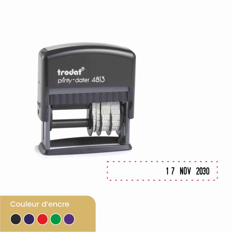 Tampon dateur 2 lignes Trodat 4813