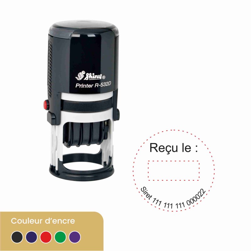 Tampon dateur 4 lignes Shiny R-532D