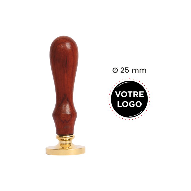Cachet cire personnalisé avec votre logo ou initiales de 20 à 40mm