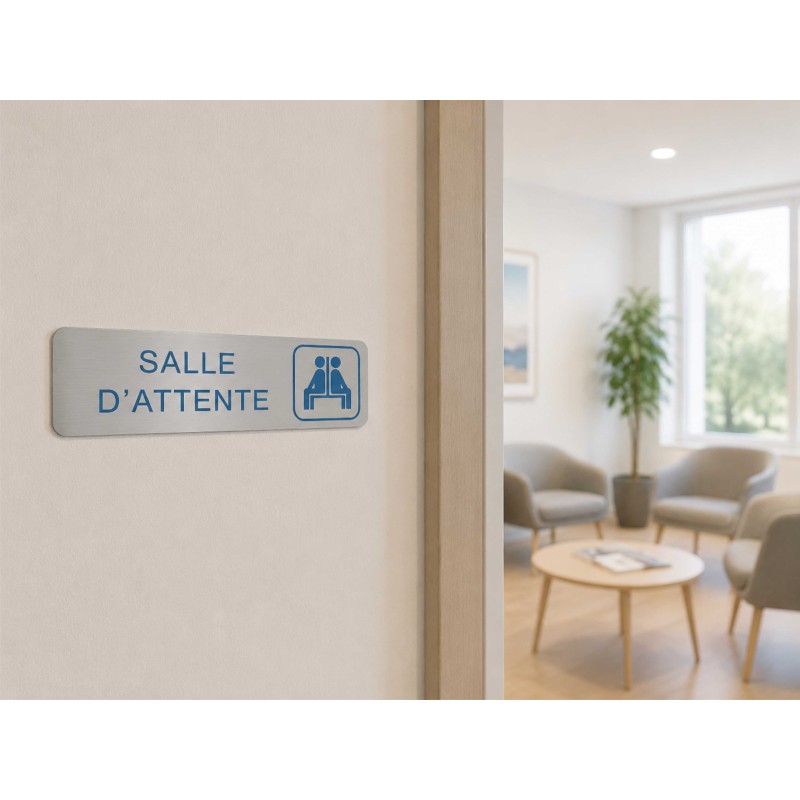 Plaque de porte "Salle d'attente"