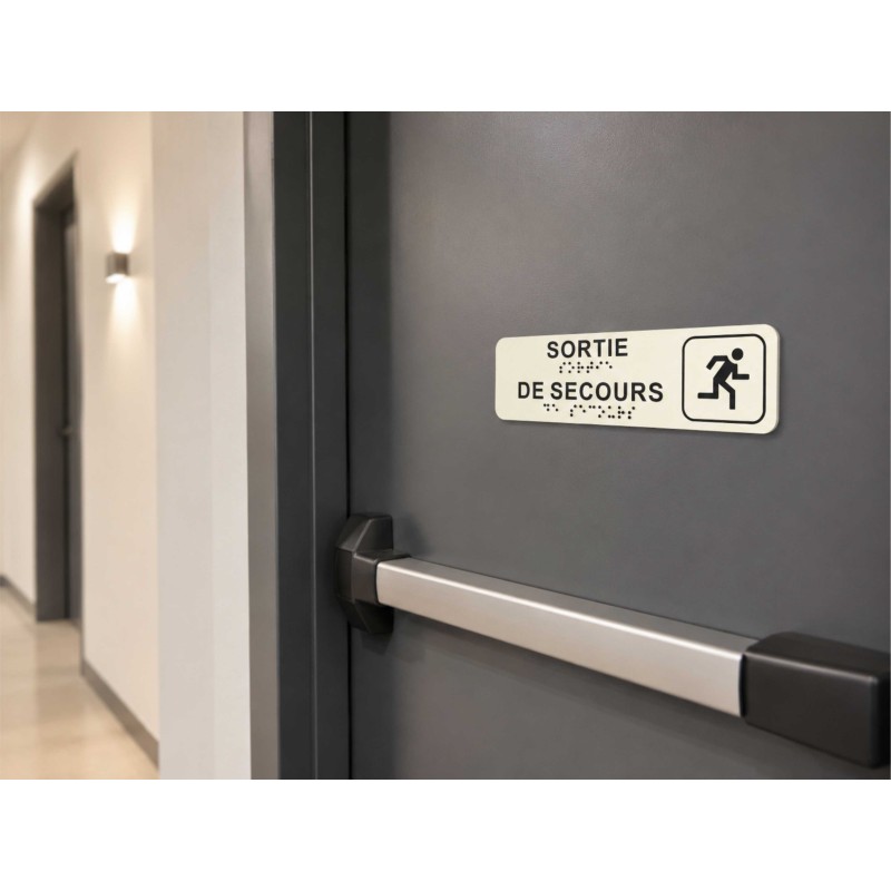 Plaque de porte "Sortie de secours"