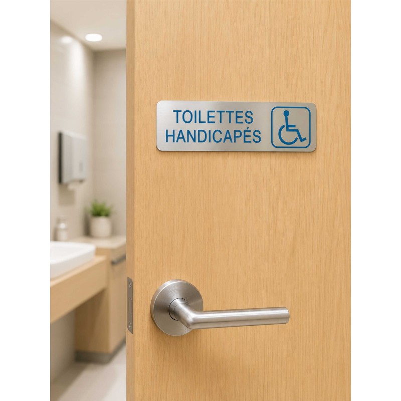 Plaque de porte "Toilettes Handicapés"