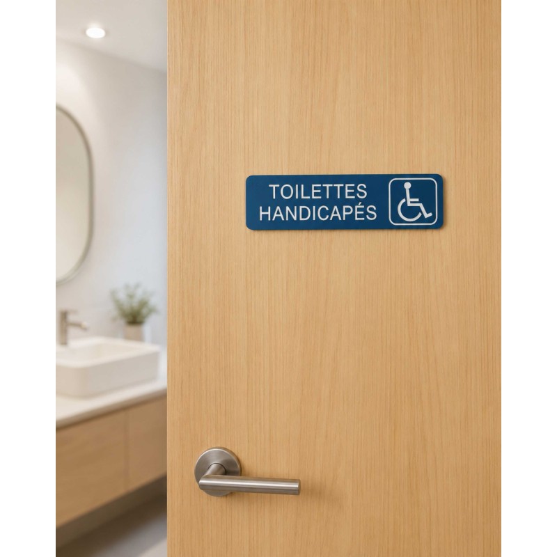 Plaque de porte "Toilettes Handicapés"