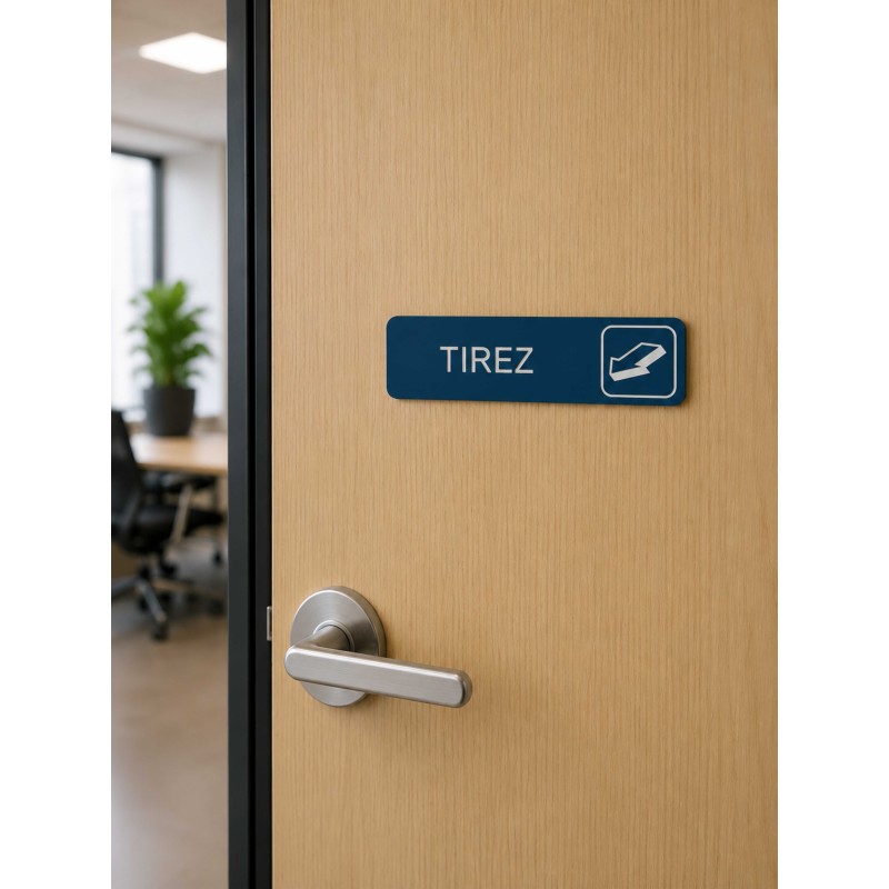 Plaque de porte "Tirez"
