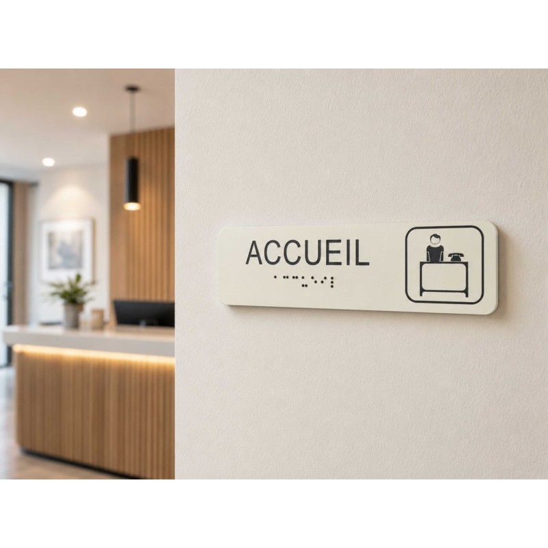 Plaque de porte "Accueil"