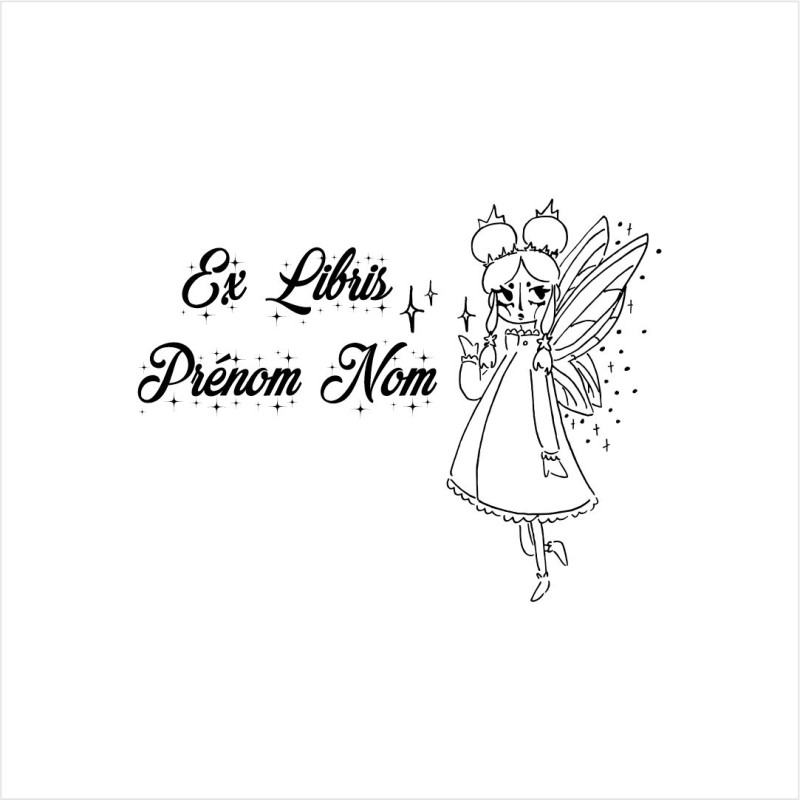 Ex-libris La Fée | Tampon personnalisé pour livres