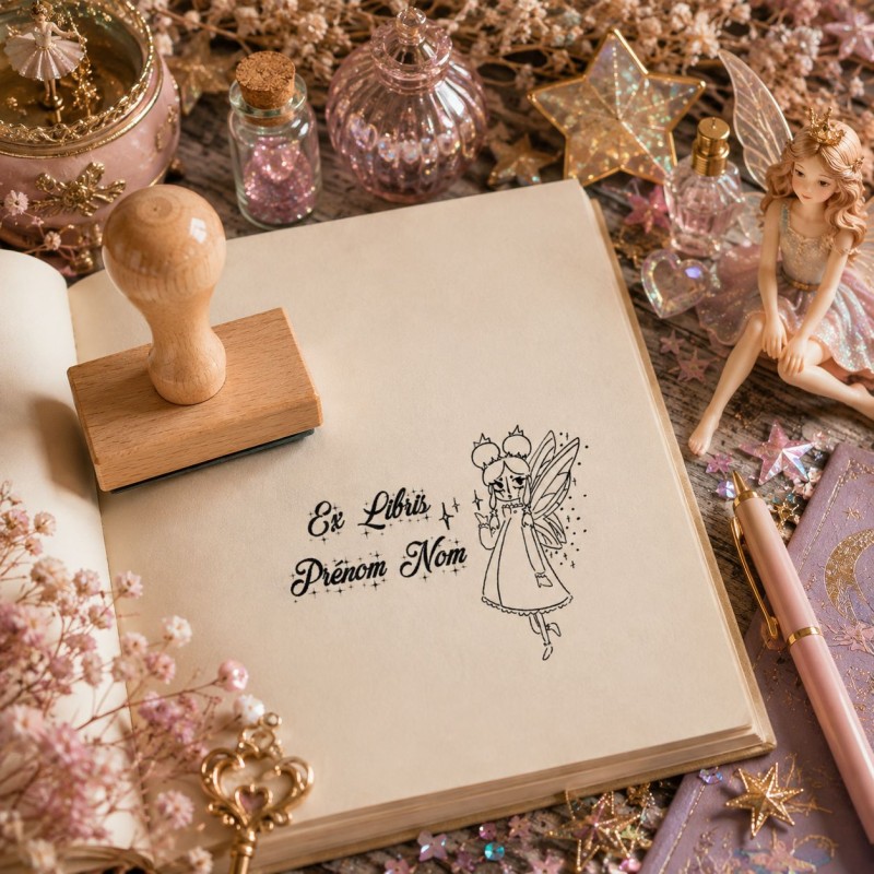 Ex-libris La Fée | Tampon personnalisé pour livres