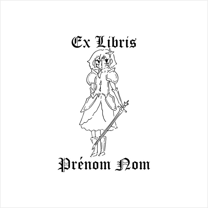 Ex-libris La Chevalière | Tampon personnalisé fantasy