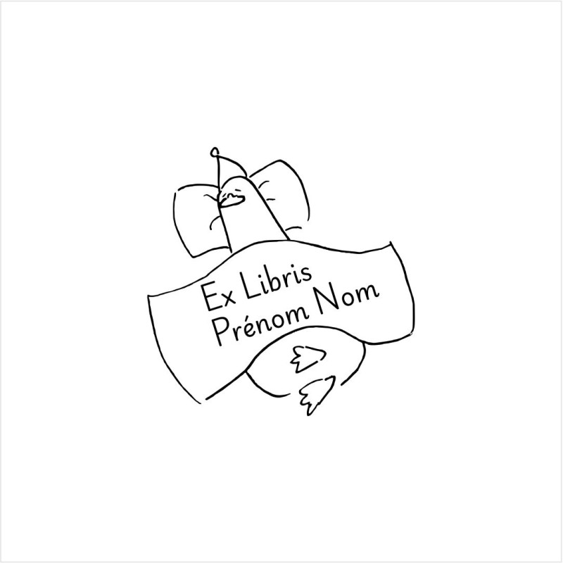 Ex-libris L’Oie qui Dort | Tampon personnalisé