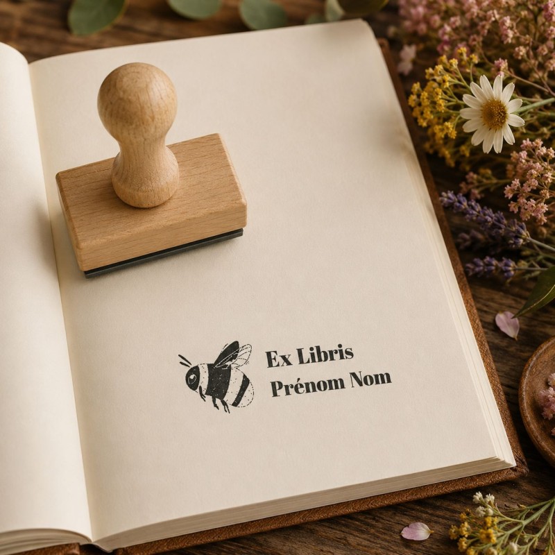 Ex-libris Bourdon | Tampon personnalisé pour livres