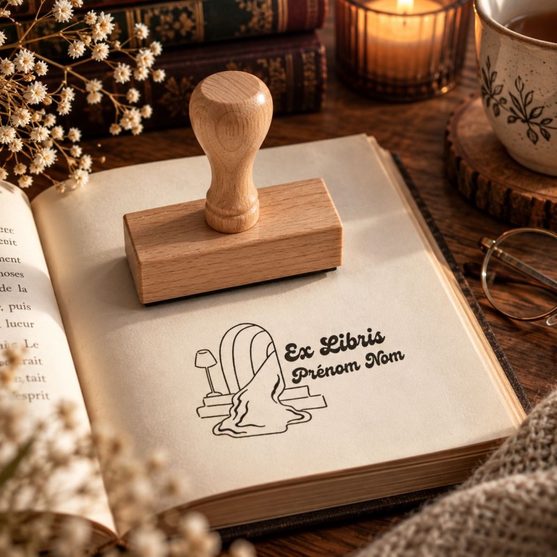 Ex-libris Imaginaire | Tampon personnalisé abstrait