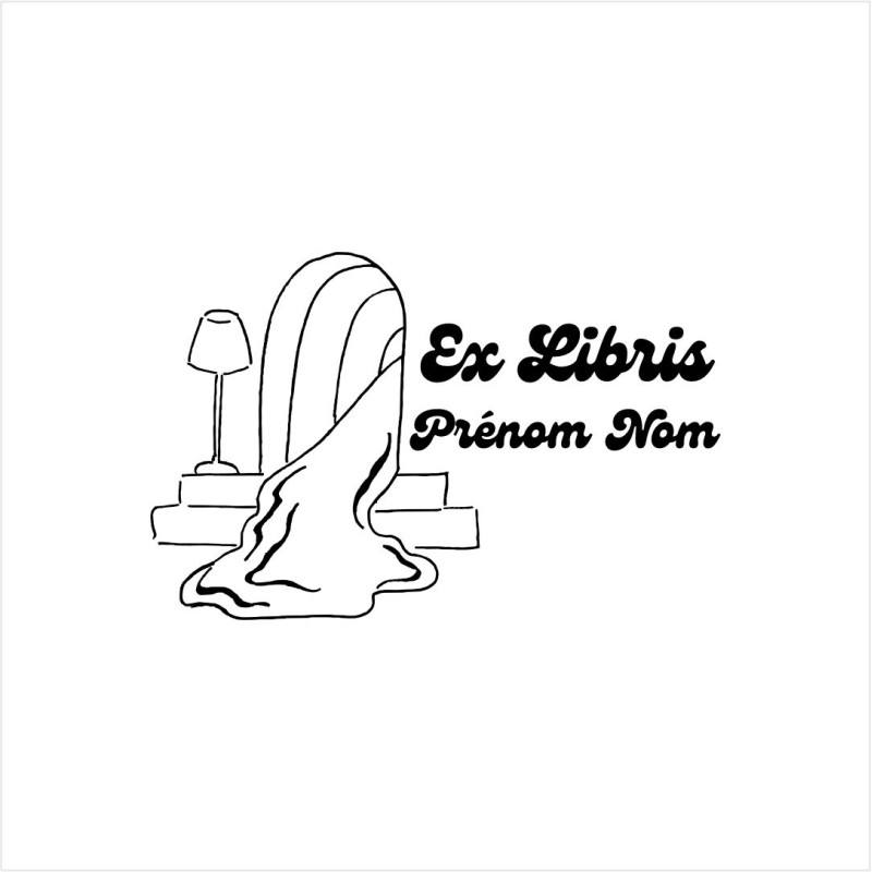 Ex-libris Imaginaire | Tampon personnalisé abstrait
